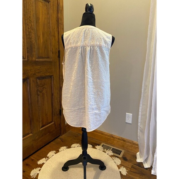 New Direction Blouse Plus Size XL Curvy Woman’s Top Striped Sleeveless Summer - Picture 6 of 10